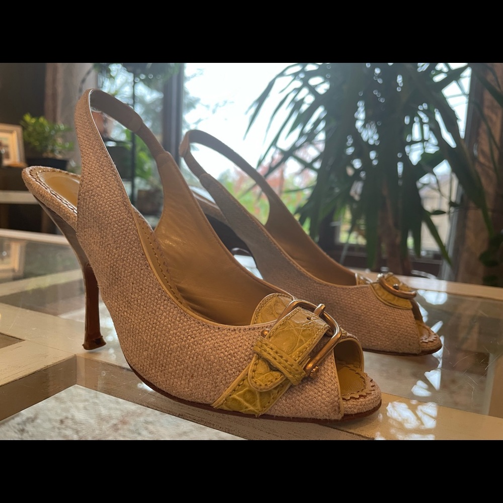 Vintage Yves Saint Laurent Slingback Heels~Size37.5